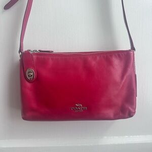 Coach Vibrant Red Leather Crossbody Bag
